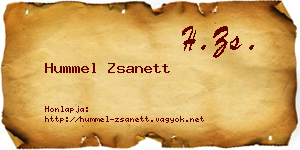 Hummel Zsanett névjegykártya